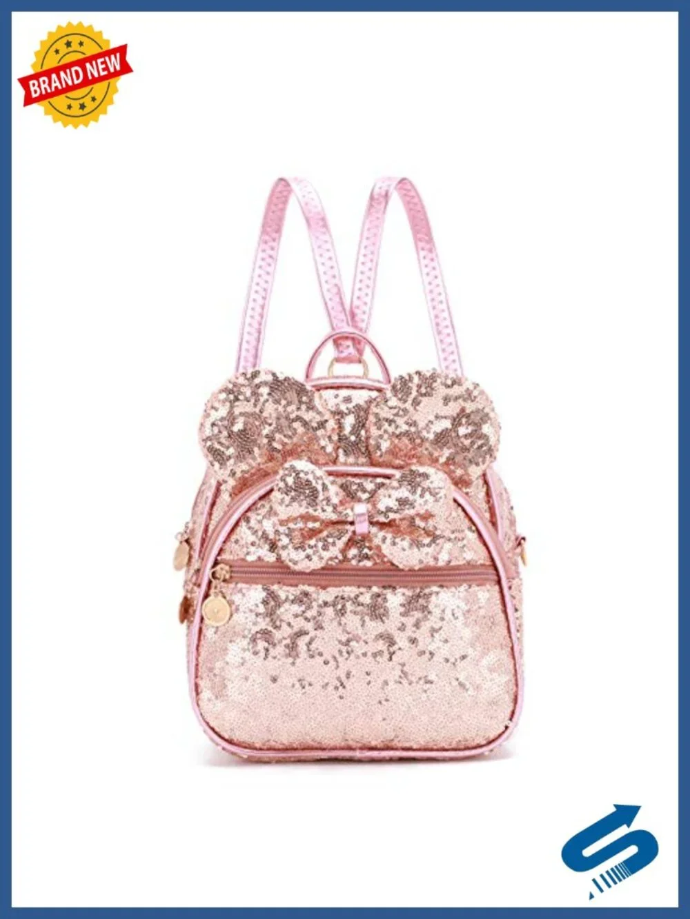Faux Leather Bowknot Mini Backpack Convertible Crossbody Purse